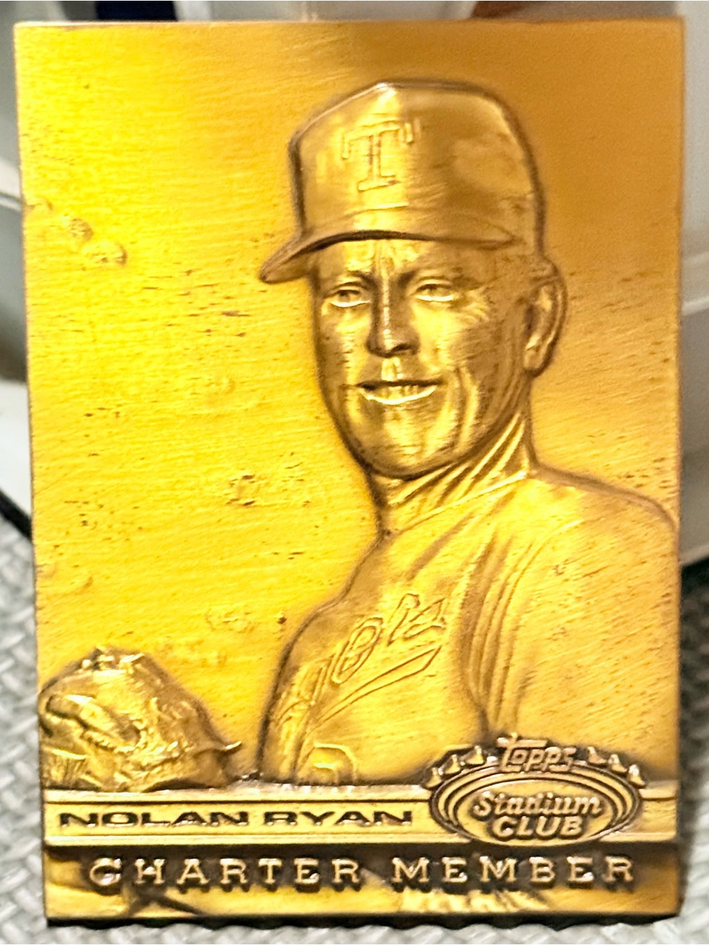 1991 Topps SC Nolan Ryan Charter Member Commemorative Bronze Medallion New/Box!!